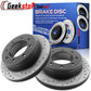 GEEKSTOP Drilled & Slotted Rear Brake Rotors fits for Replacement for Chevrolet Avalanche 2500 2002 - 2006, Chevrolet Silverado 1500, GMC Sierra 1500 2004, GMC Yukon XL 2500 2000 - 2005