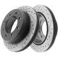 GEEKSTOP Drilled & Slotted Rear Brake Rotors fits for Replacement for Chevrolet Avalanche 2500 2002 - 2006, Chevrolet Silverado 1500, GMC Sierra 1500 2004, GMC Yukon XL 2500 2000 - 2005