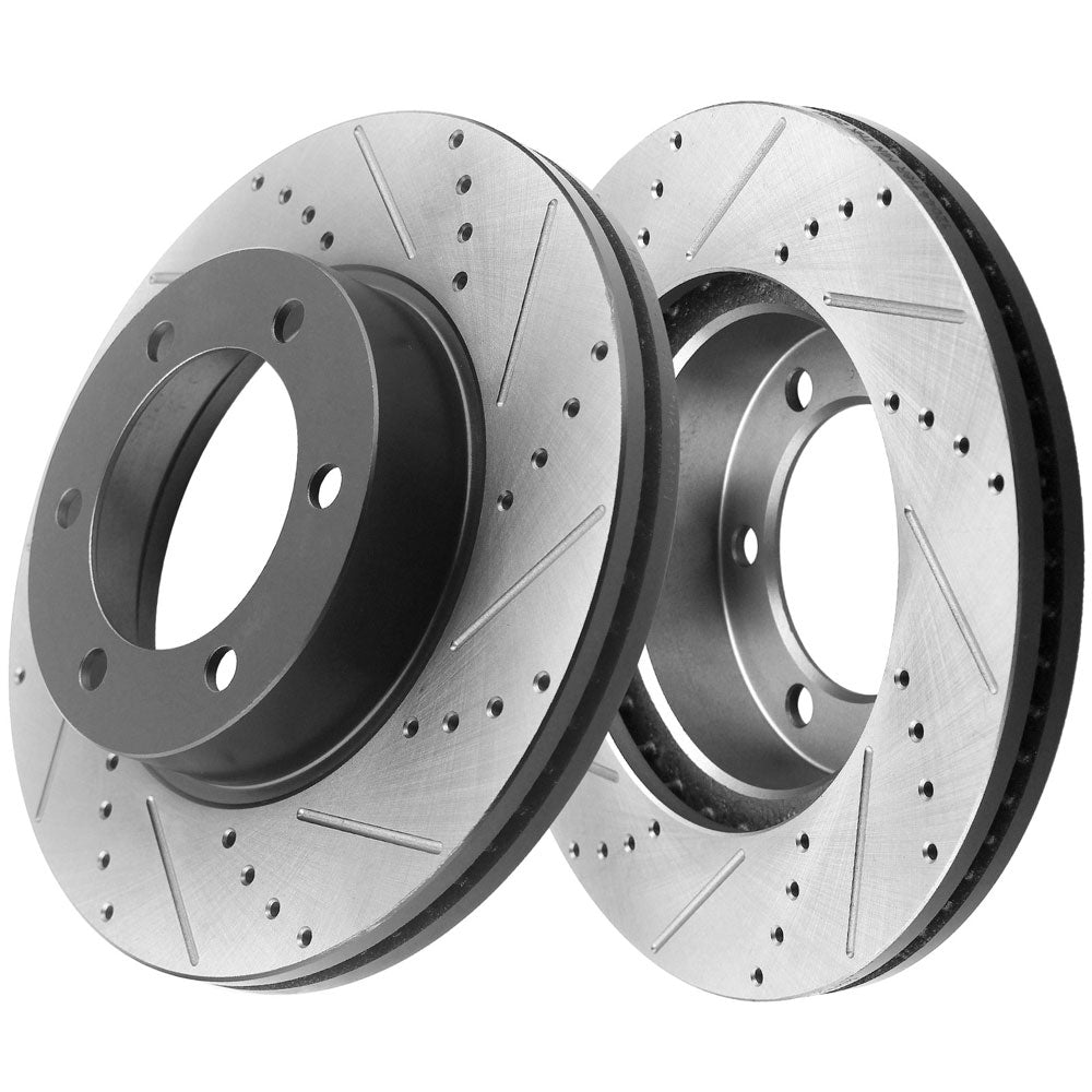 Chevy Express Silverado GMC Sierra 1500 Tahoe Rear Drilled Disc Brake Rotors