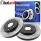 Chevy Traverse Enclave Acadia Outlook Rear Drilled Slotted Brake Rotors