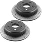 Jeep Wrangler JK Rear Drilled Slotted Disc Brake Rotors