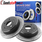 Jeep Wrangler JK Rear Drilled Slotted Disc Brake Rotors