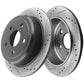 Jeep Wrangler JK Rear Drilled Slotted Disc Brake Rotors