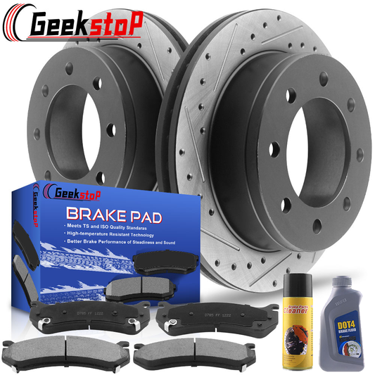 Chevy Silverado Suburan GMC Sierra Rear Brake Rotors Brake Pads