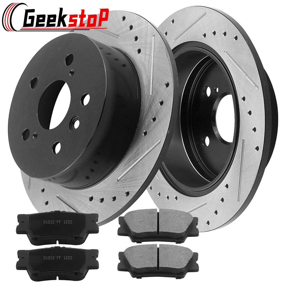 Toyota Camry Avalon Lexus ES350 Rear E-coating Brake Rotors Brake Pads