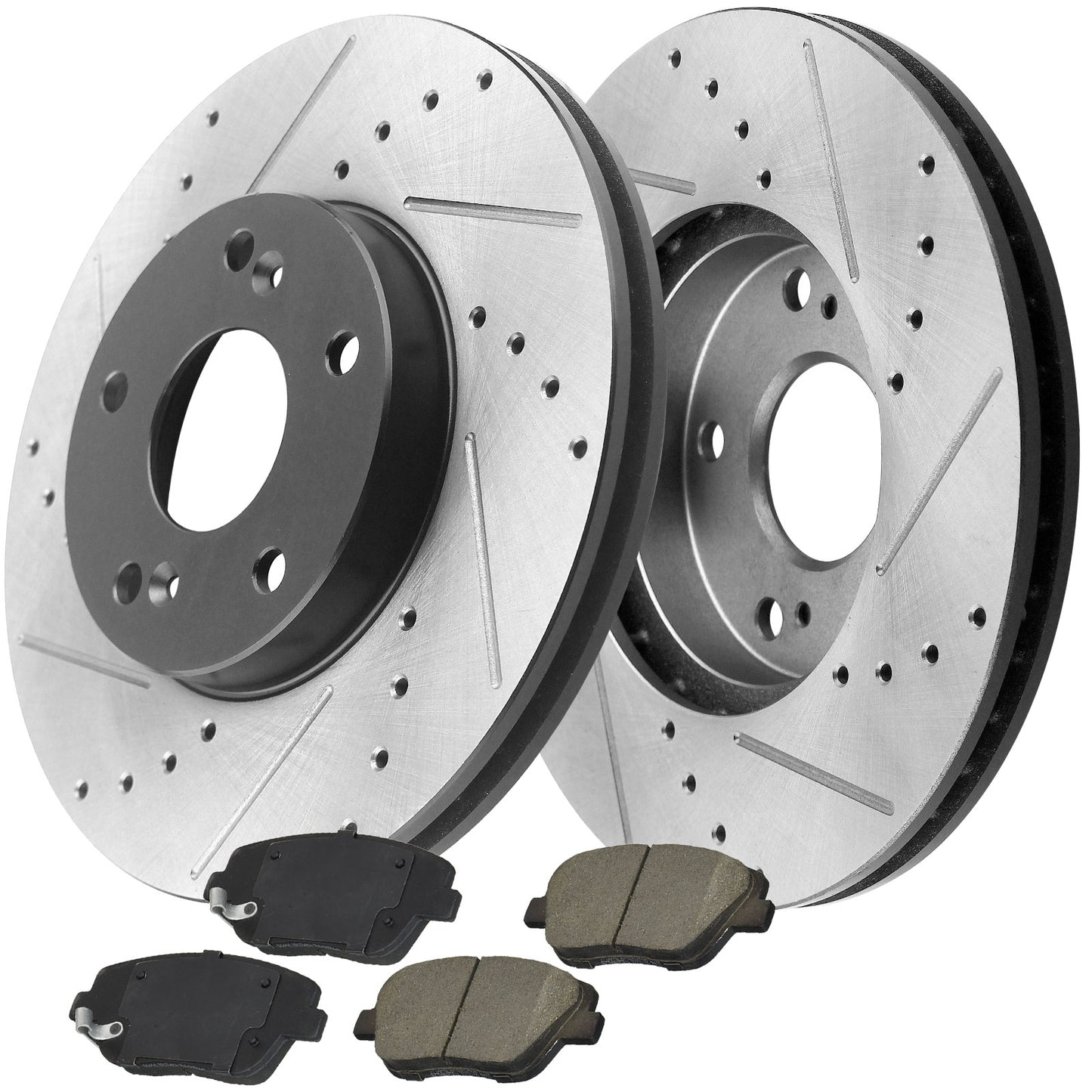Hyundai Sonata Kia Optima Front Brake Rotors Ceramic Pads