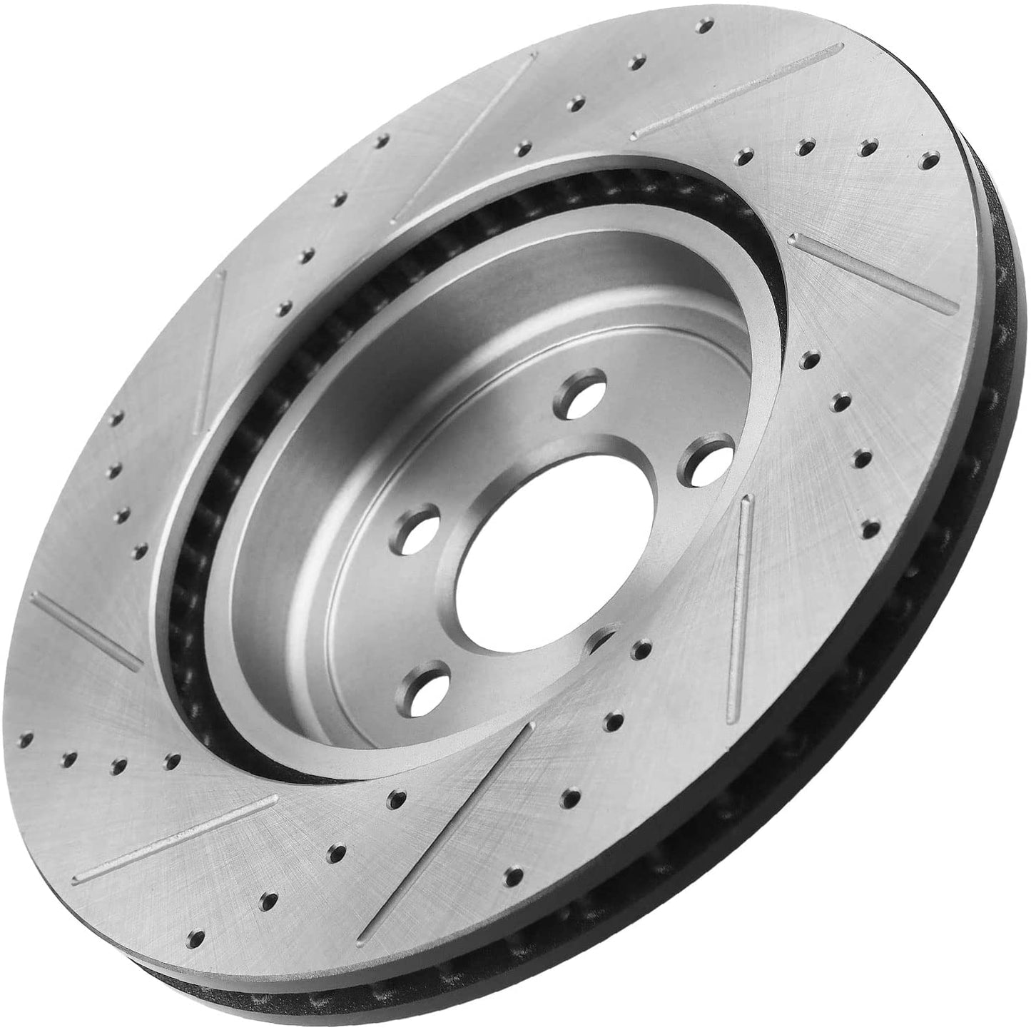 Dodge Charger V8 5.7L 2006-2019 345mm Front Drilled Slotted Rotors plus Brake Pads
