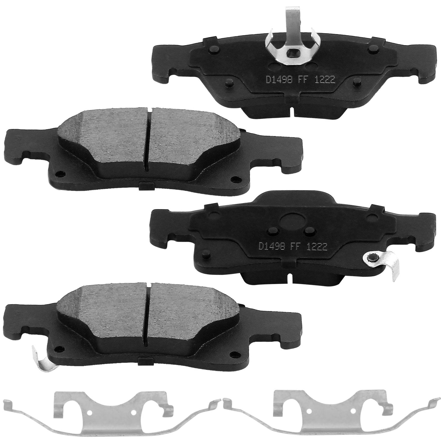 Geekstop Ceramic Rear Brake Pads Kit 2011-2020 Dodge Durango, 2011-2019 Jeep Grand Cherokee, 2020 Jeep Grand Cherokee-For Models with 330mm Rotors - 4pcs