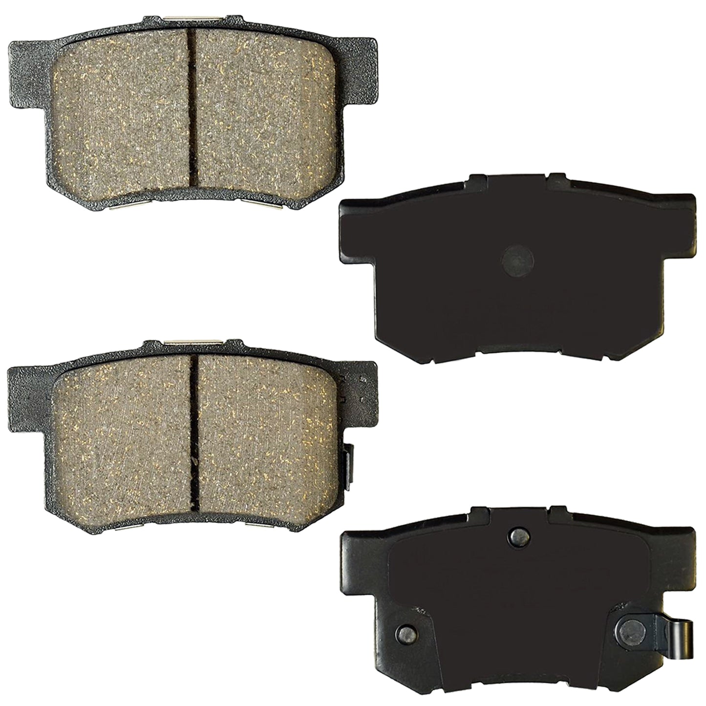 Honda Accord Acura TSX Rear Drilled Brake Rotors Ceramic Pads Pads
