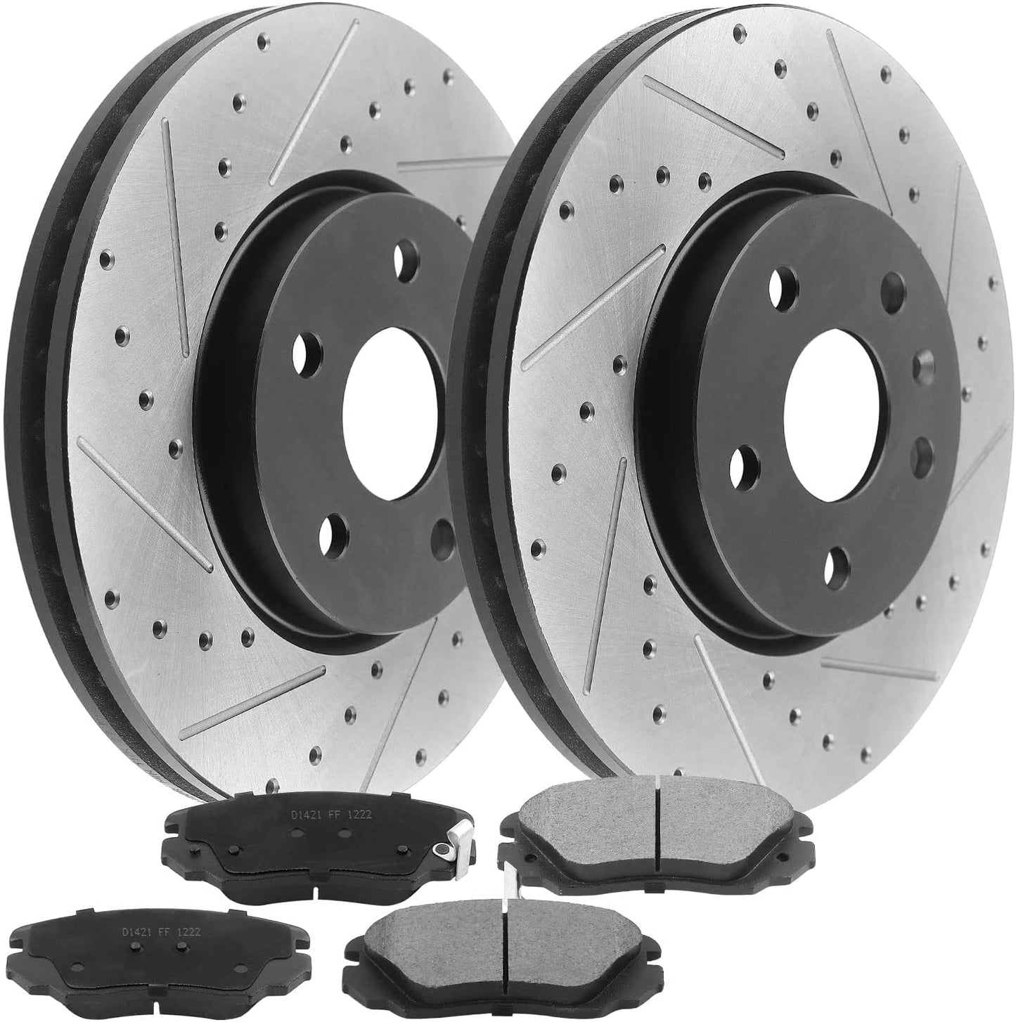 Buick Lacrosse Brake Rotor Kits 2010–2018 – Front and Rear BRF12062120BK - D1421
