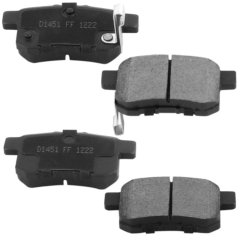Acura TSX Honda Accord HR-V Rear E-Coated Drill Brake Rotors Ceramic Pads