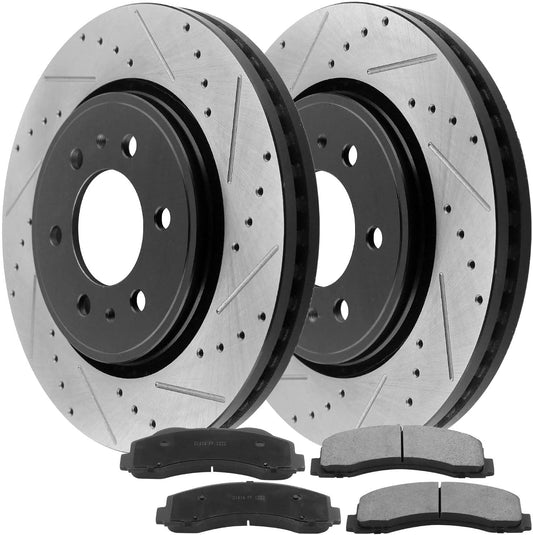 Ford F-150 Expedition 350mm Front Drilled Brake Rotors Brake Pads