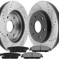 Cadillac Escalade Chevy GMC Silverado Sierra 1500 Rear Rotors Brake Pads