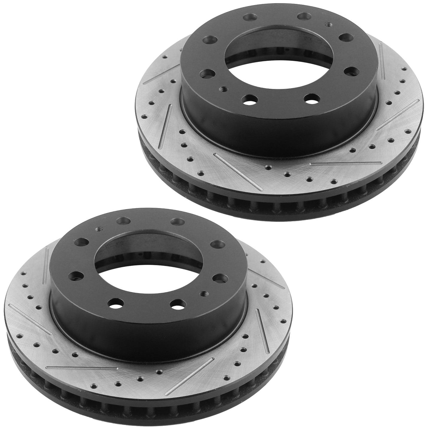 Chevy GMC Sierra Silverado 2500 3500 Front Drilled Disc Brake Rotors