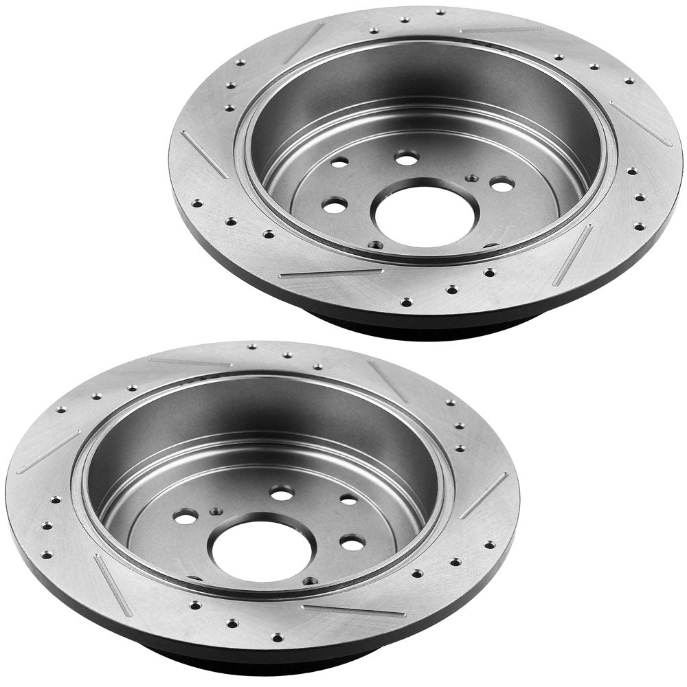 Toyota Highlander Sienna Lexus Rear Brake solid Rotors pads