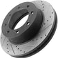 Geekstop Drilled & Slotted Front Brake Rotors + Ceramic Brake Pads Kit 2005-2012 Ford F-250 F-350 Super Duty