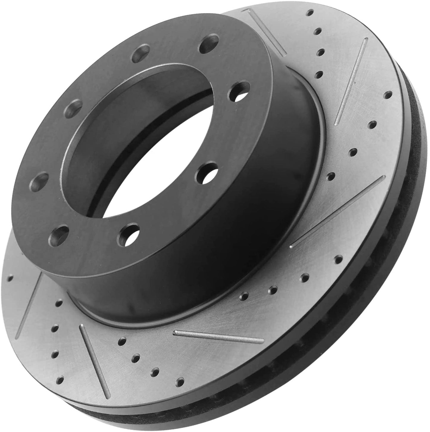 Ford F-250 F-350 Super Duty 2010 4WD Front Drilled Rotors plus Ceramic Pads
