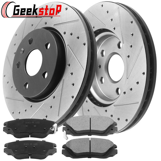 Chevy Equinox Malibu GMC Terrain Buick Regal Front Brake Rotors Brake Pads
