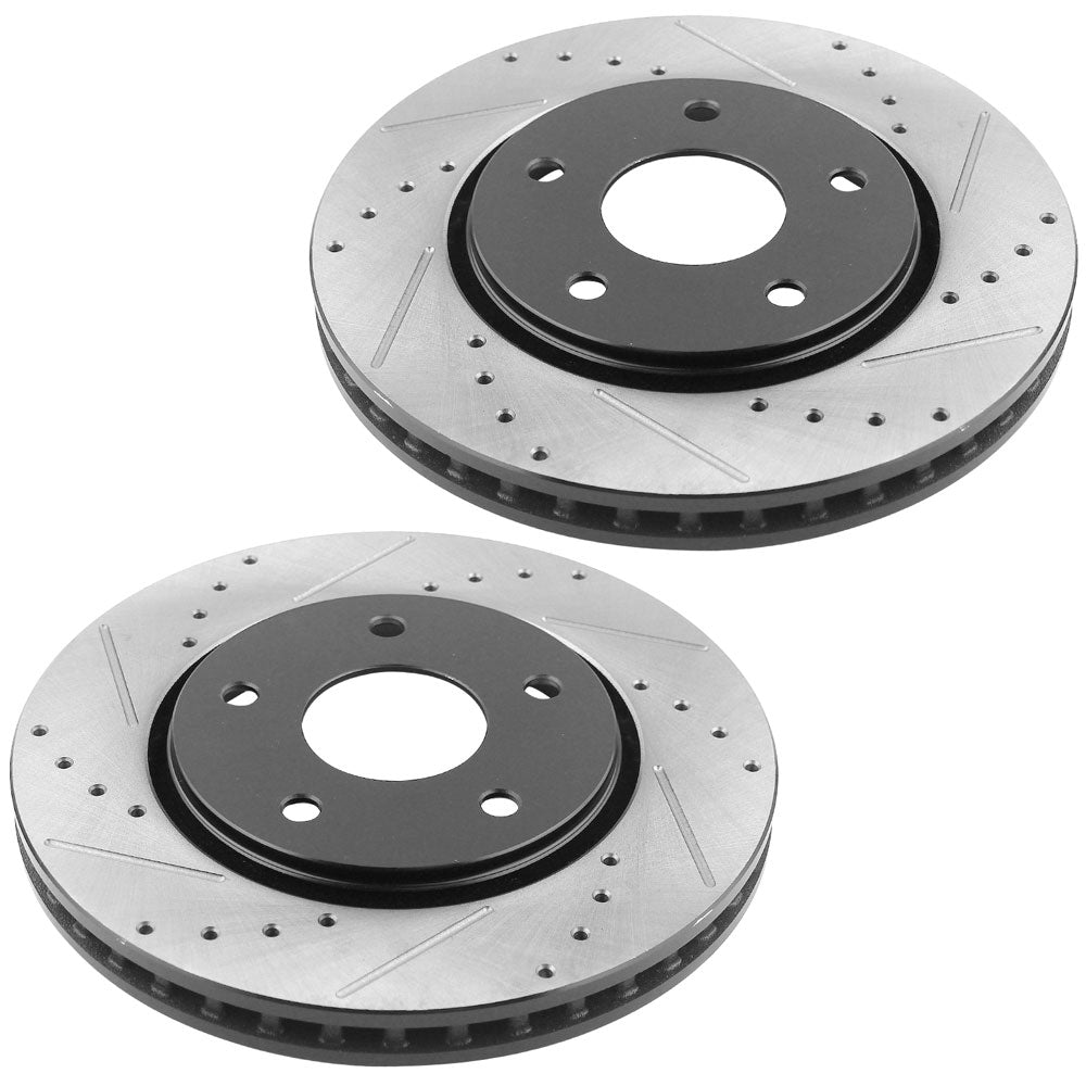 Dodge Grand Caravan Brake Rotor Kits 2008–2016 – Front and Rear BRF12067069BK - D1273