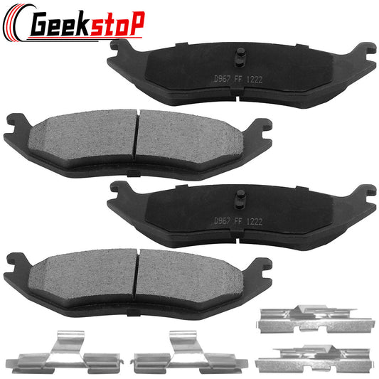 Chrysler Aspen Dodge Durango Ram 1500 Rear Ceramic Brake Pads Hardware