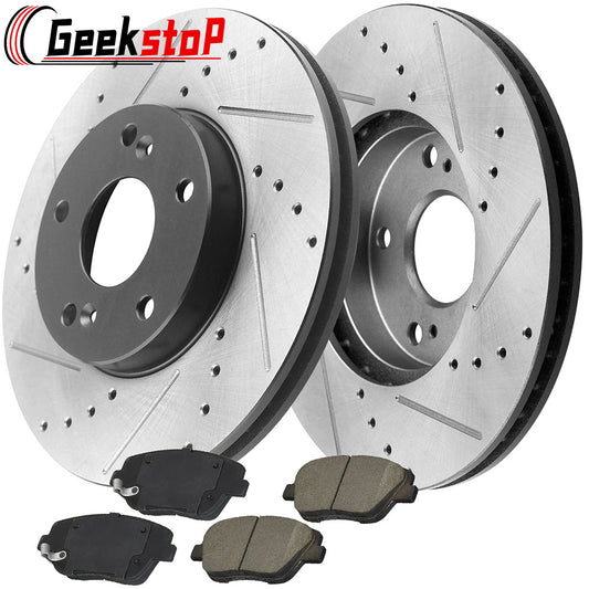 Hyundai Sonata Kia Optima Front Brake Rotors Ceramic Pads