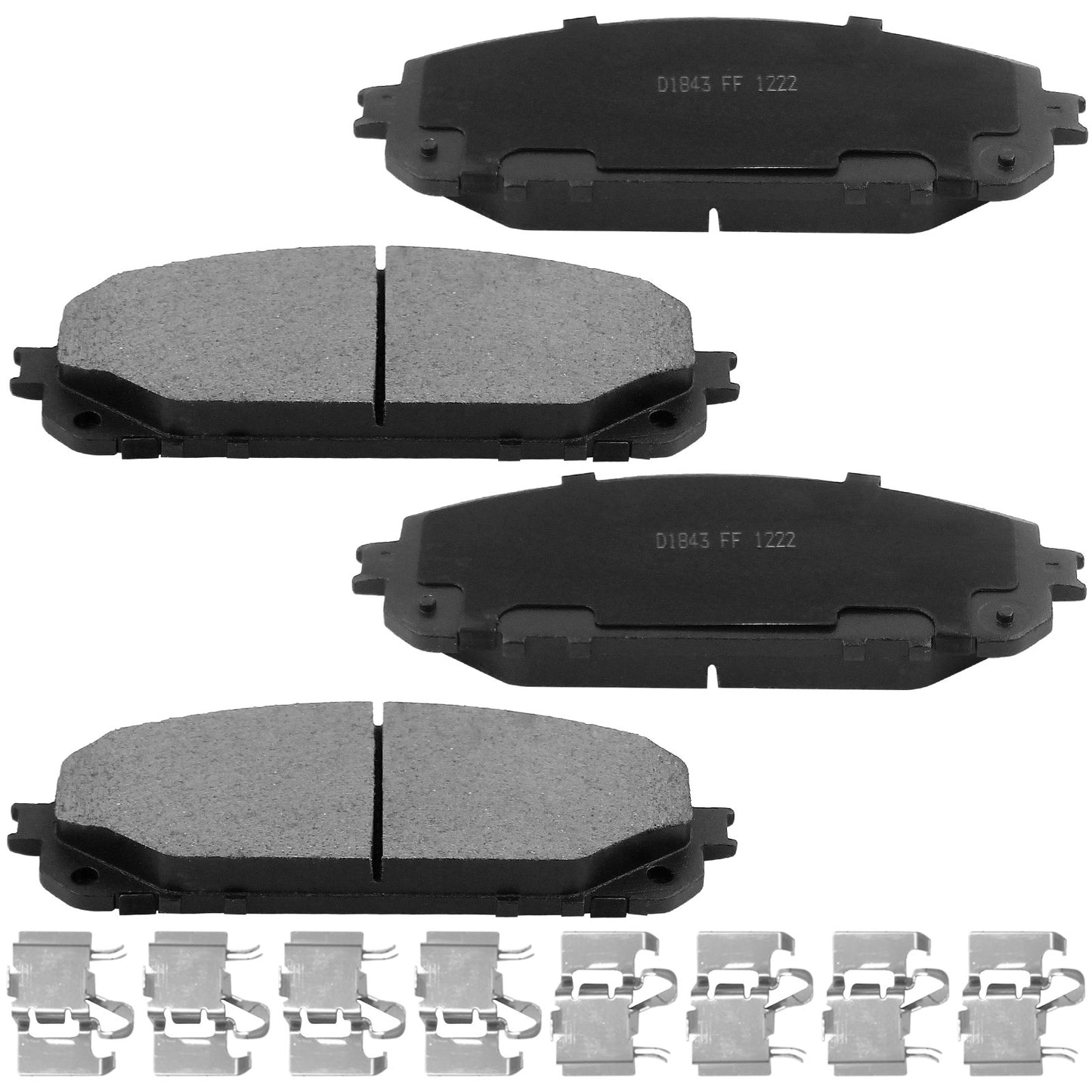Geekstop Ceramic Front Brake Pads Kit 2014-2020 Jeep Cherokee, 2015-2017 Chrysler 200 - ONLY fits models with 330mm Front Brake Rotos - 4pcs