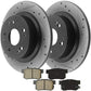 Honda Accord Acura TSX Rear Drilled Brake Rotors Ceramic Pads Pads