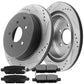 Infiniti Rear E-Coated Drill Slot Brake Rotors Brake Pads