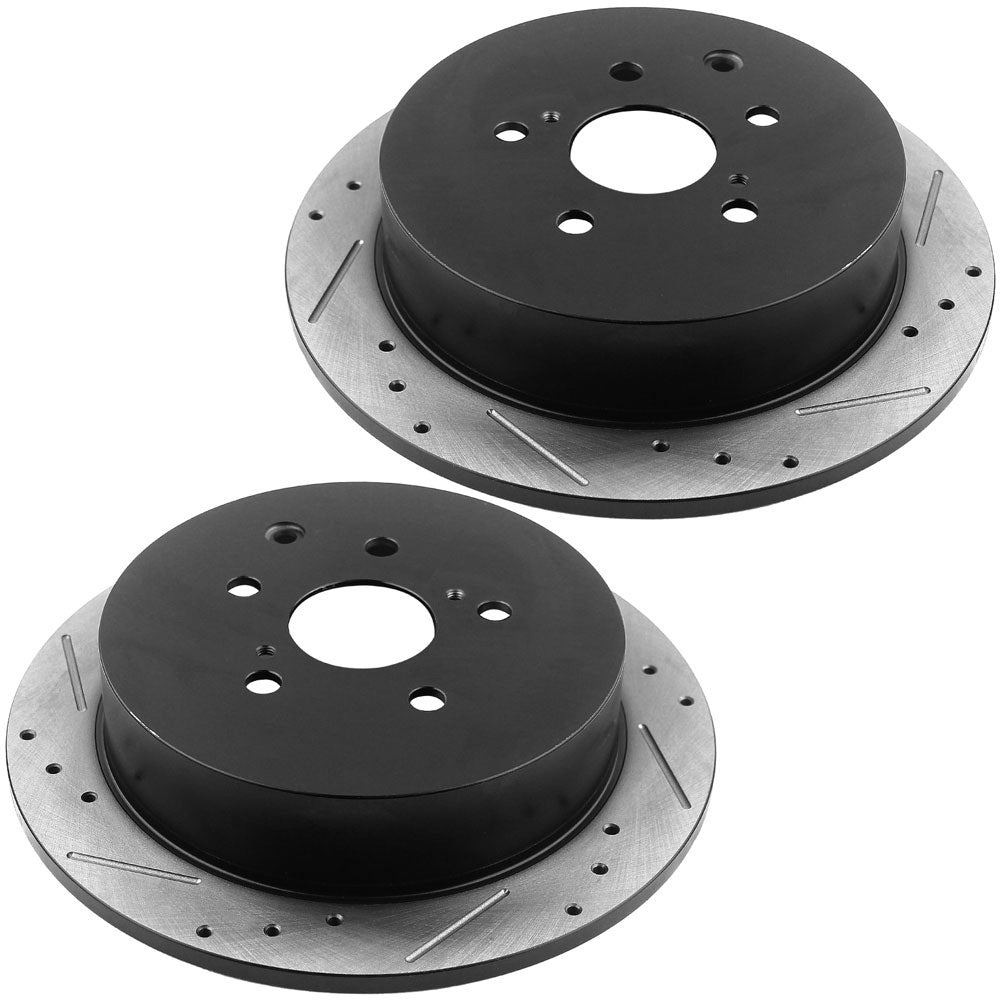 Toyota Highlander Sienna Lexus Rear Brake solid Rotors pads
