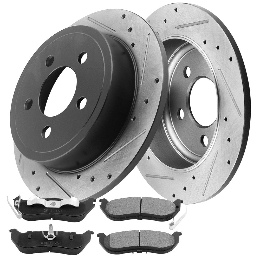 Jeep Liberty Brake Rotor Kits 2003–2007 – Rear BRR12067063BK - D981