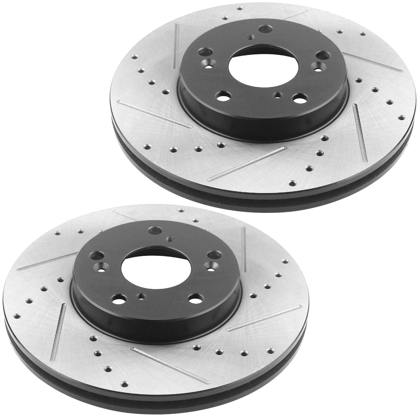 Mitsubishi Galant Brake Rotors Front Drilled Slot 2004 - 2009 BRF12046068BK