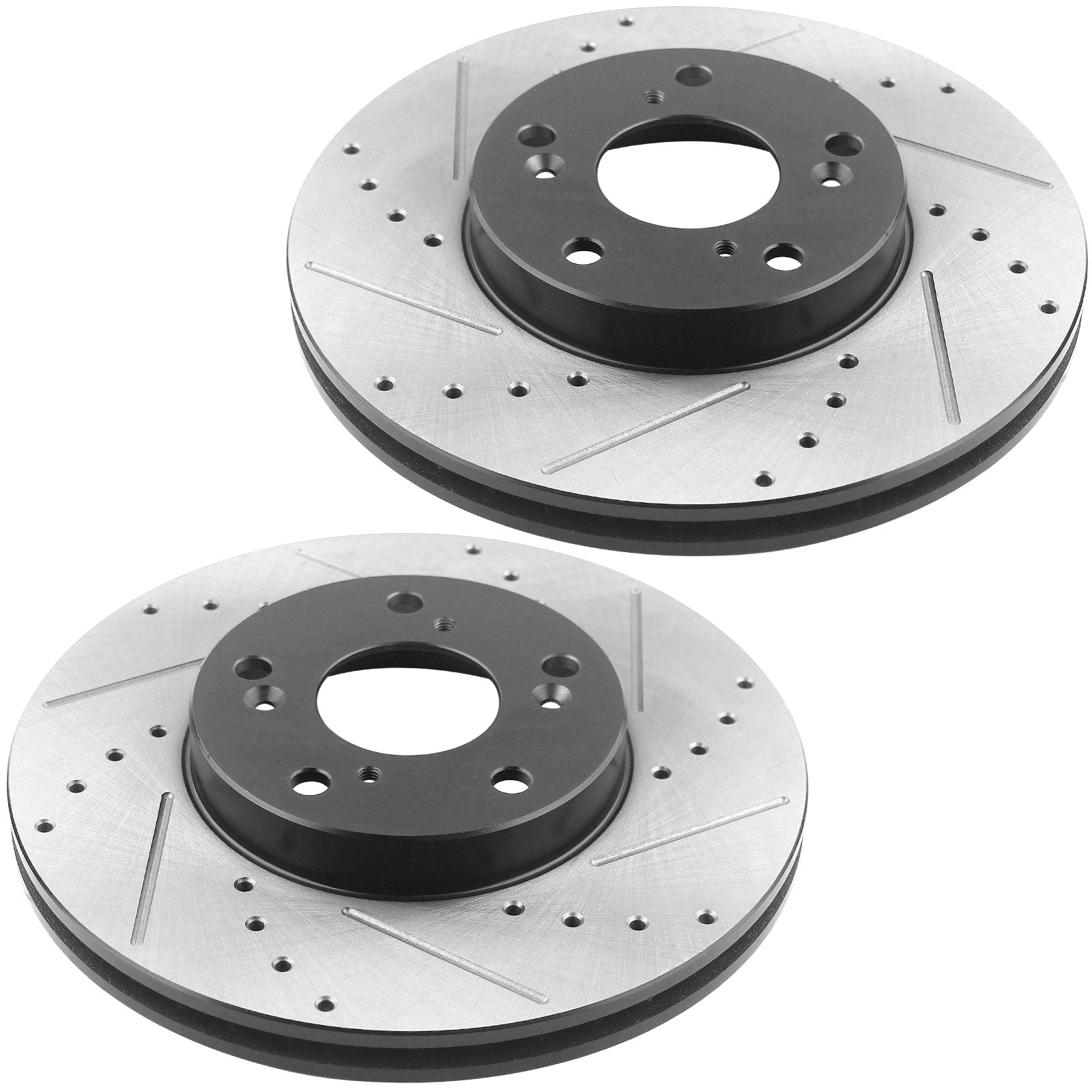 Mitsubishi Galant Brake Rotors Front Drilled Slot 2004 - 2009 BRF12046068BK