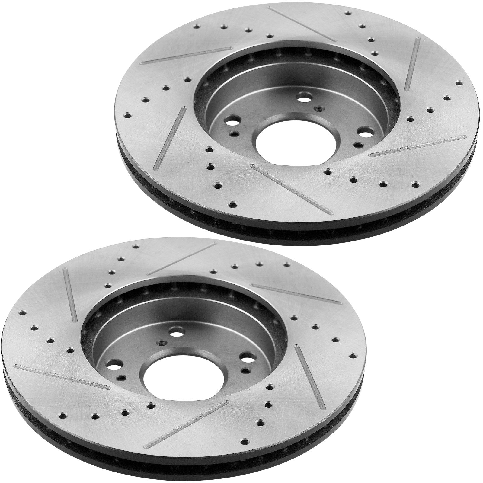 Mitsubishi Galant Brake Rotors Front Drilled Slot 2004 - 2009 BRF12046068BK