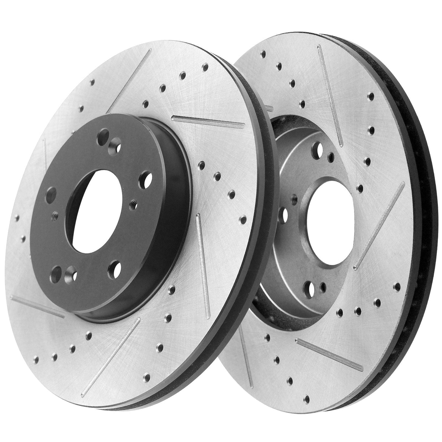 Mitsubishi Galant Brake Rotors Front Drilled Slot 2004 - 2009 BRF12046068BK