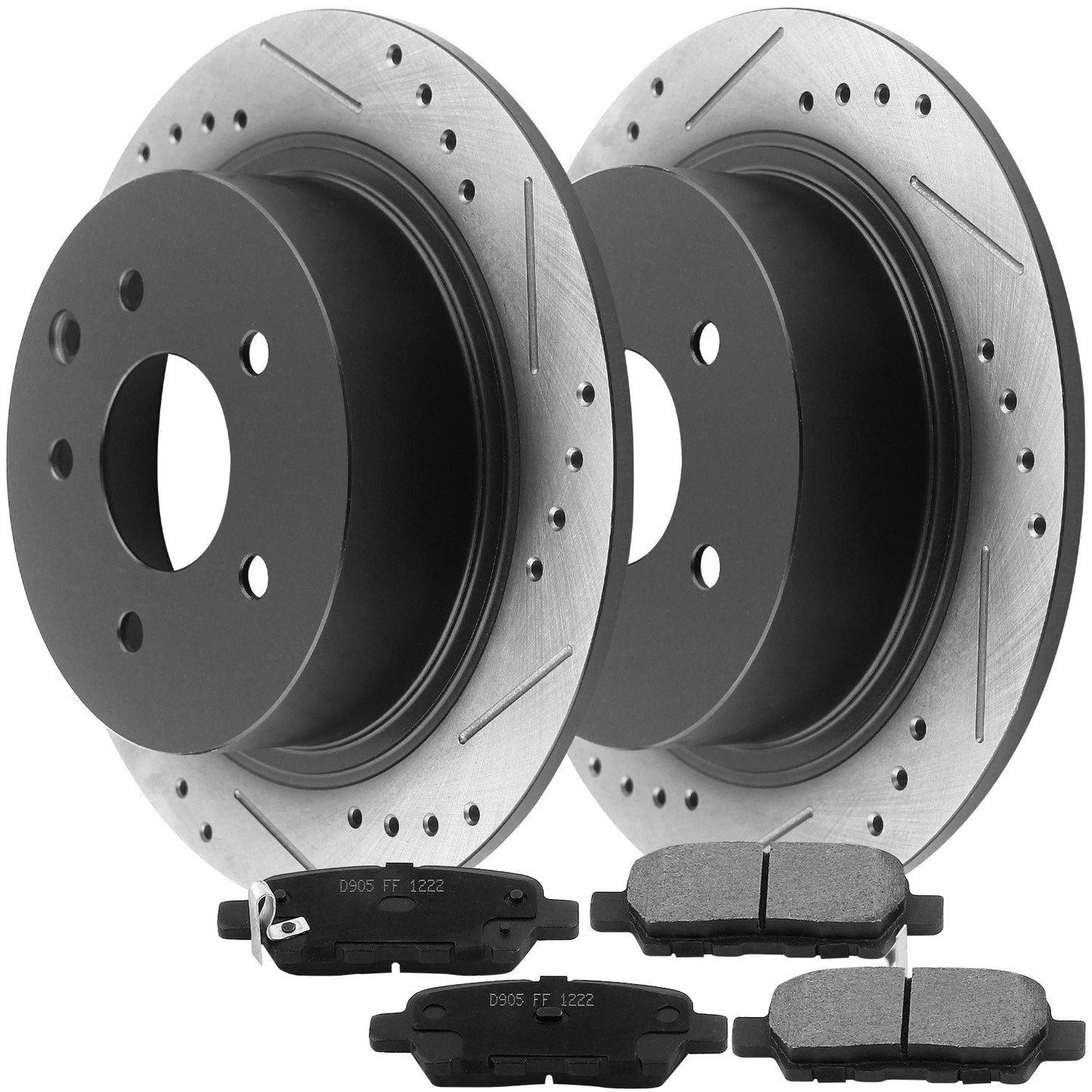 Nissan Altima Brake Rotor Kits 2002–2019 – Front and Rear BRR12042073BK - D905